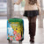 Malampa Fiji Day Luggage Cover Tribal Pattern With Tropical Flowers - Polynesian Pride