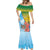 Personalised Malampa Fiji Day Mermaid Dress Tribal Pattern With Tropical Flowers - Polynesian Pride