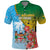 Personalised Malampa Fiji Day Polo Shirt Tribal Pattern With Tropical Flowers - Polynesian Pride