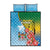 Malampa Fiji Day Quilt Bed Set Tribal Pattern With Tropical Flowers - Polynesian Pride