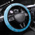 Malampa Fiji Day Steering Wheel Cover Tribal Pattern With Tropical Flowers - Polynesian Pride