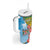 Personalised Malampa Fiji Day Tumbler With Handle Tribal Pattern With Tropical Flowers - Polynesian Pride