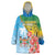 Personalised Malampa Fiji Day Wearable Blanket Hoodie Tribal Pattern With Tropical Flowers - Polynesian Pride