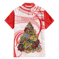 Personalized Happy Boxing Day Family Matching Mermaid Dress and Hawaiian Shirt Polynesian Gift Boxes Christmas Tree LT05 - Polynesian Pride