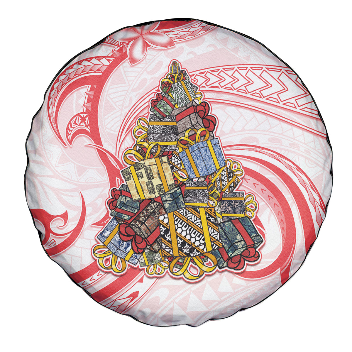 Happy Boxing Day Spare Tire Cover Polynesian Gift Boxes Christmas Tree LT05 - Polynesian Pride
