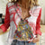 Personalized Happy Boxing Day Women Casual Shirt Polynesian Gift Boxes Christmas Tree LT05 Female Red - Polynesian Pride