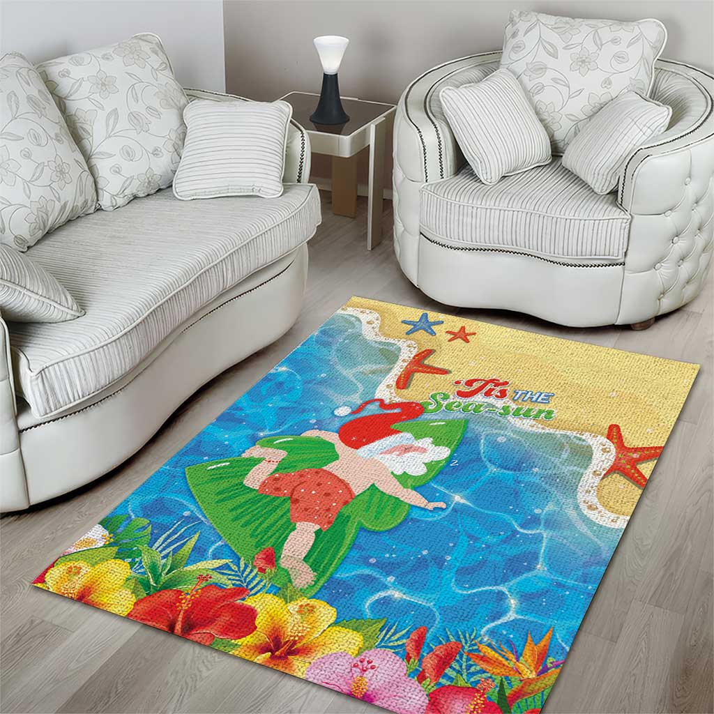 Christmas In Hawaii Area Rug Tis The Sea Sun