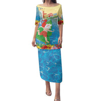 Christmas In Hawaii Family Matching Puletasi and Hawaiian Shirt Tis The Sea Sun