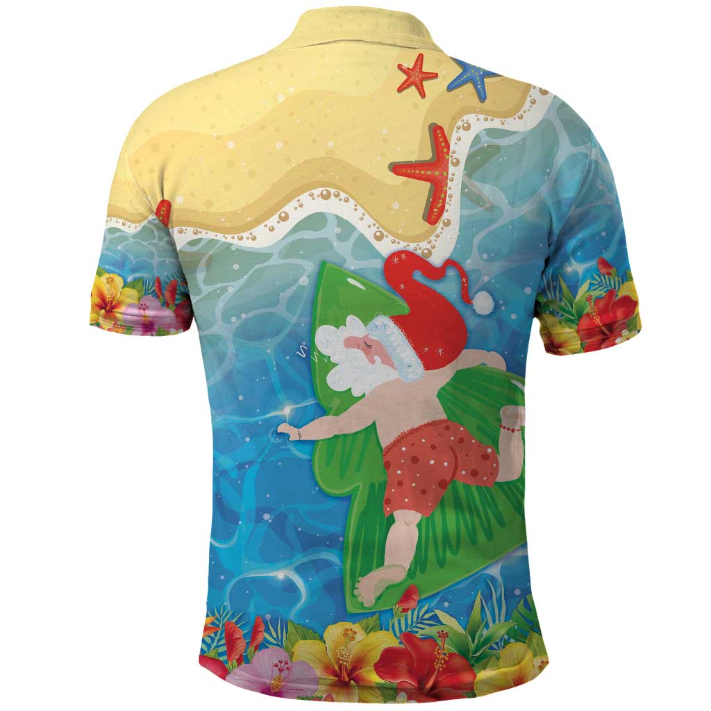 Christmas In Hawaii Polo Shirt Tis The Sea Sun