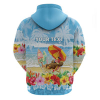 Personalised Hawaii Funny Thanksgiving Hoodie Thankful From The Beach