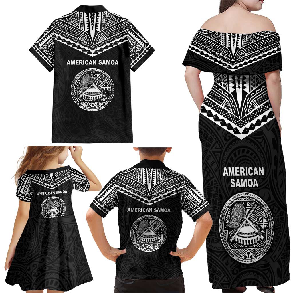 American Samoa MLK Day Family Matching Off Shoulder Maxi Dress and Hawaiian Shirt Polynesian Style