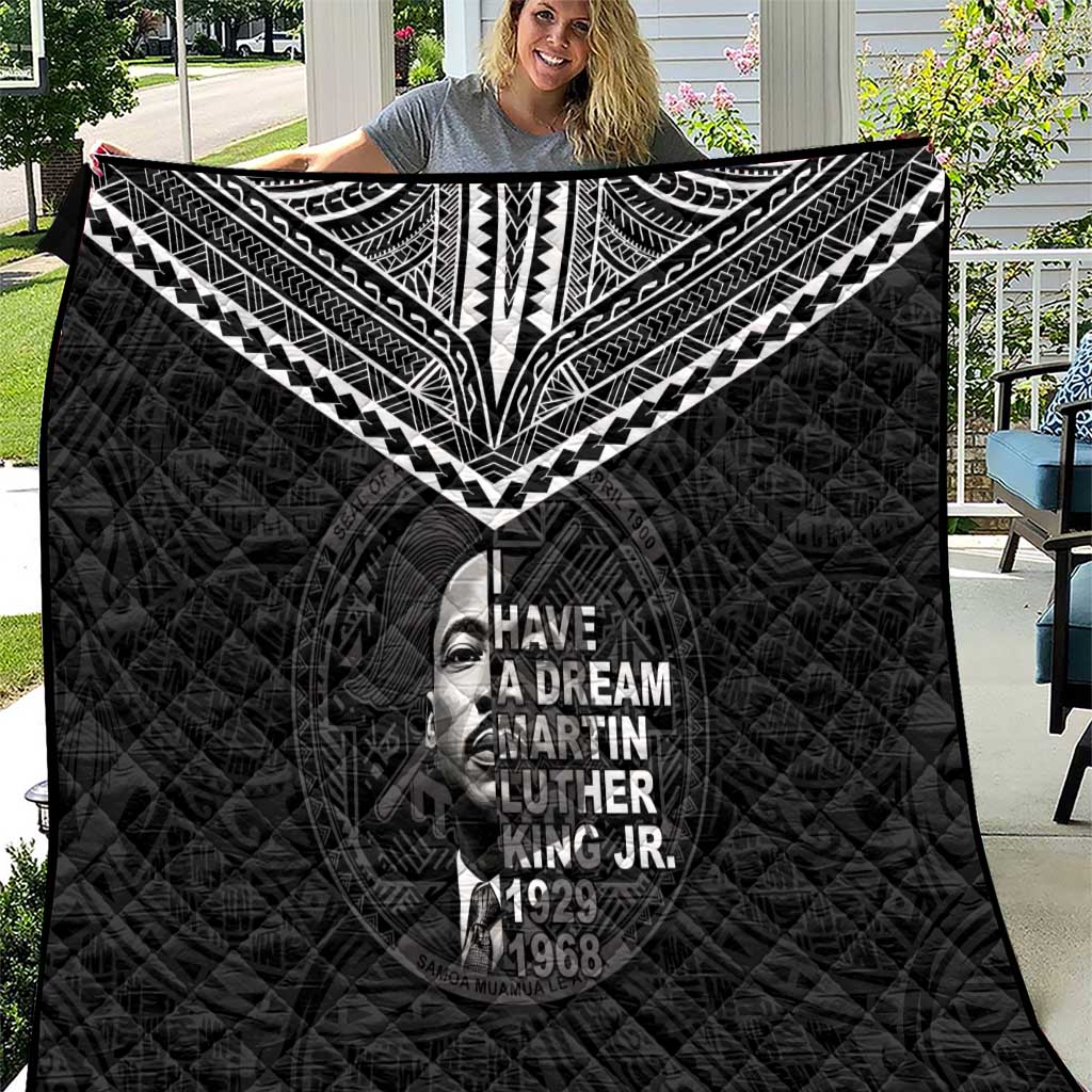 American Samoa MLK Day Quilt Polynesian Style LT05 Black - Polynesian Pride