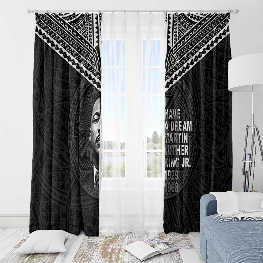 American Samoa MLK Day Window Curtain Polynesian Style