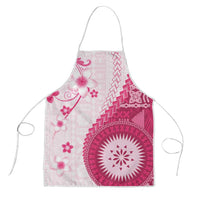Bula Fiji Apron Pink Plumeria Masi Tapa Pattern - Polynesian Pride