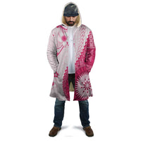 Bula Fiji Cloak Pink Plumeria Masi Tapa Pattern - Polynesian Pride