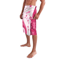 Bula Fiji Lavalava Pink Plumeria Masi Tapa Pattern - Polynesian Pride