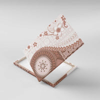 Bula Fiji Canvas Wall Art Brown Plumeria Masi Tapa Pattern - Polynesian Pride