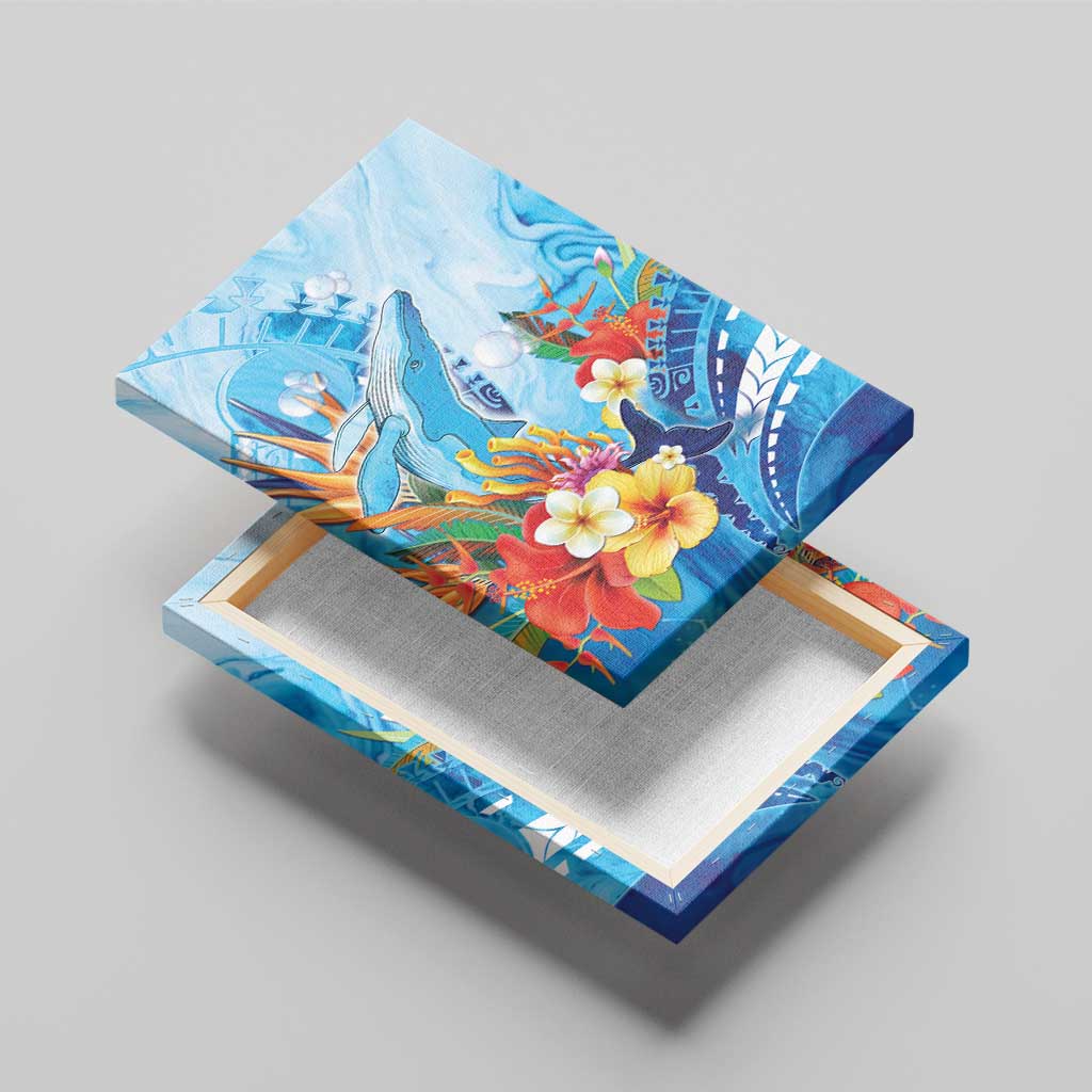 Polynesia Humpback Whale Canvas Wall Art Ocean Style