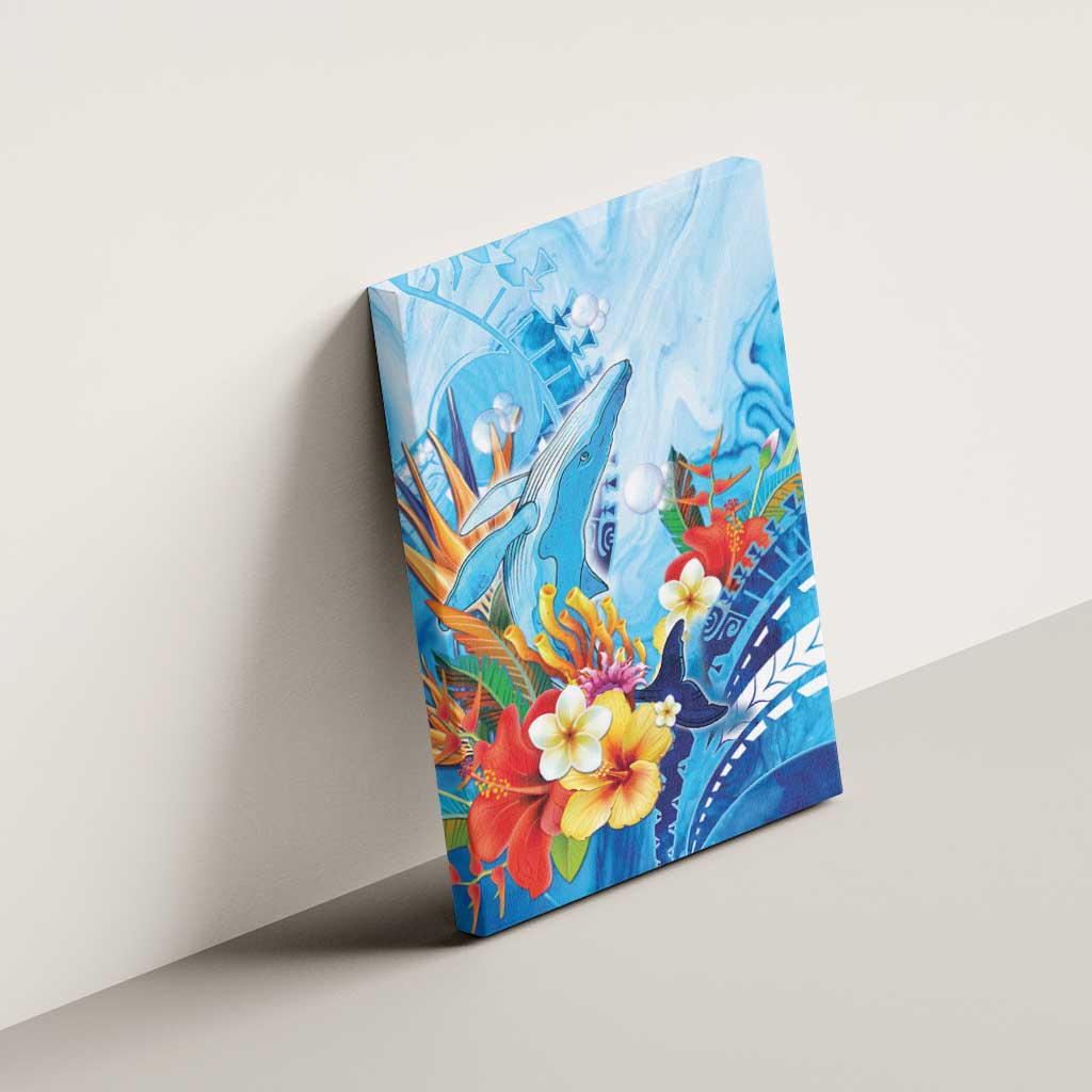 Polynesia Humpback Whale Canvas Wall Art Ocean Style