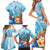 Polynesia Humpback Whale Family Matching Short Sleeve Bodycon Dress and Hawaiian Shirt Ocean Style