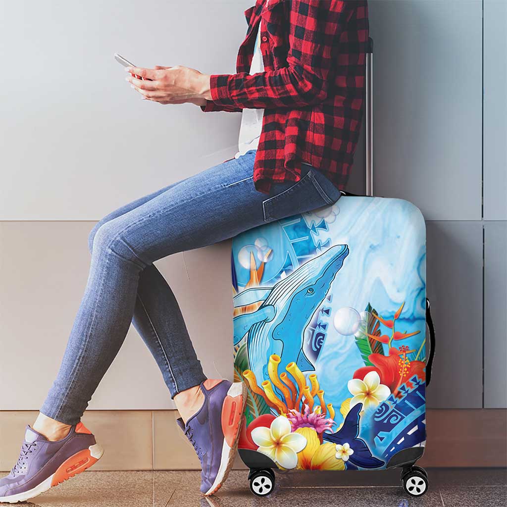 Polynesia Humpback Whale Luggage Cover Ocean Style