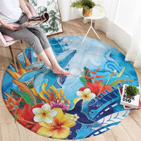 Polynesia Humpback Whale Round Carpet Ocean Style LT05 - Polynesian Pride