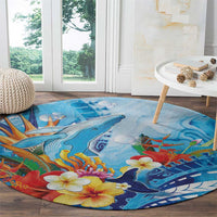 Polynesia Humpback Whale Round Carpet Ocean Style LT05 - Polynesian Pride