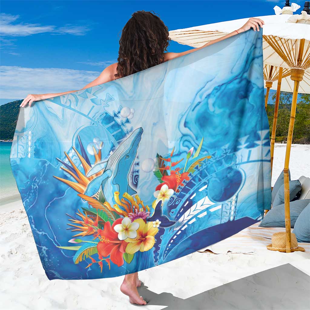 Polynesia Humpback Whale Sarong Ocean Style LT05 One Size 44 x 66 inches Blue - Polynesian Pride