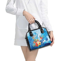 Polynesia Humpback Whale Shoulder Handbag Ocean Style