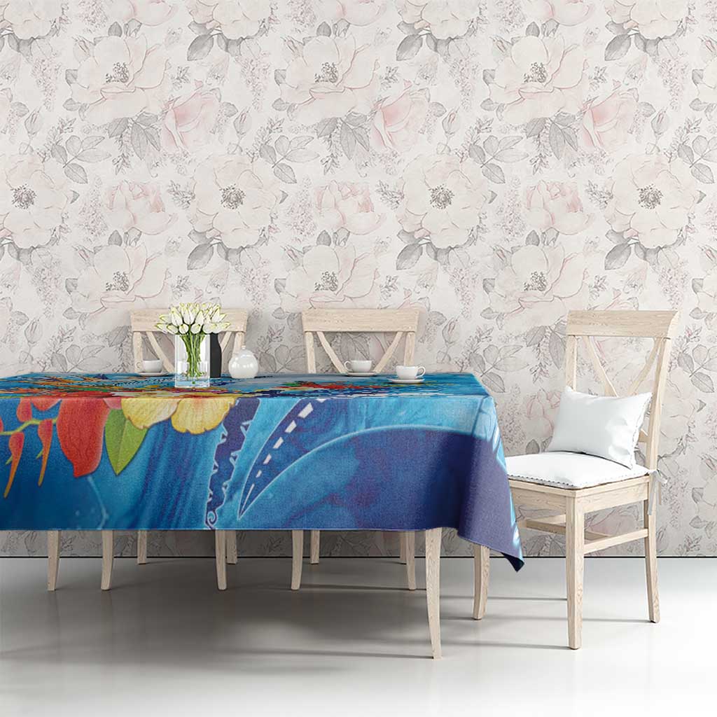 Polynesia Humpback Whale Tablecloth Ocean Style
