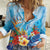 Polynesia Humpback Whale Women Casual Shirt Ocean Style
