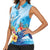 Polynesia Humpback Whale Women Sleeveless Polo Shirt Ocean Style