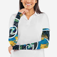 New Zealand Tui Bird Arm Sleeves Maori Koru With Kowhai Flowers