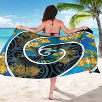 New Zealand Tui Bird Sarong Maori Koru With Kowhai Flowers