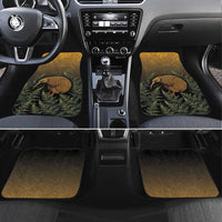 New Zealand Kiwi Bird Car Mats Silver Fern Mix Maori Pattern