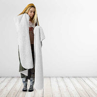 New Zealand Kiwi Bird Hooded Blanket Silver Fern Mix Maori Pattern