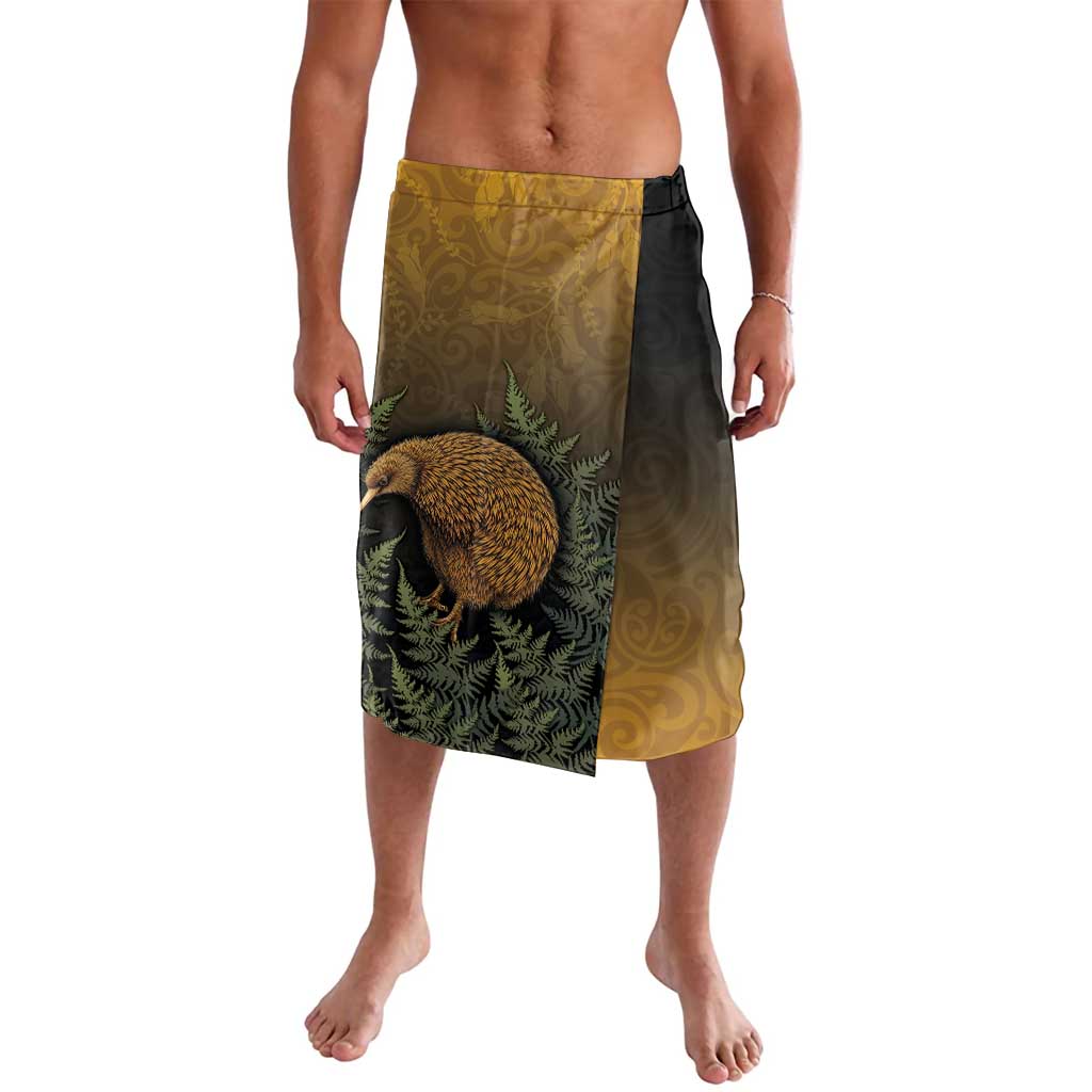 New Zealand Kiwi Bird Lavalava Silver Fern Mix Maori Pattern