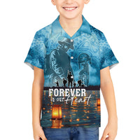 Hawaii Memorial Day Lantern Floating Kid Hawaiian Shirt Always In Our Hearts LT05 Kid Blue - Polynesian Pride