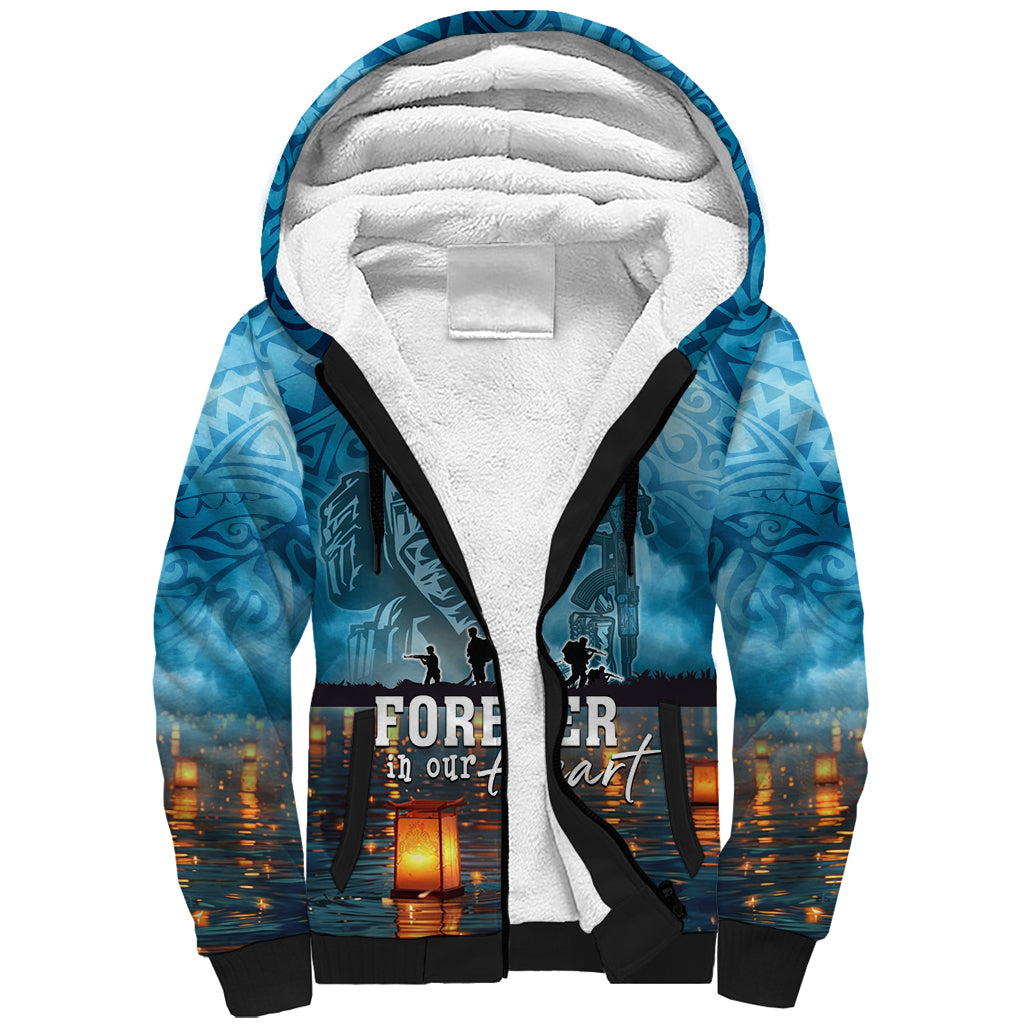 Hawaii Memorial Day Lantern Floating Sherpa Hoodie Always In Our Hearts