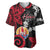 Tahiti Heiva Festival Baseball Jersey Floral Pattern With Coat Of Arms
