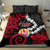 Tahiti Heiva Festival Bedding Set Floral Pattern With Coat Of Arms