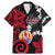 Tahiti Heiva Festival Family Matching Mermaid Dress and Hawaiian Shirt Floral Pattern With Coat Of Arms