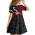 Tahiti Heiva Festival Family Matching Puletasi and Hawaiian Shirt Floral Pattern With Coat Of Arms
