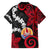 Tahiti Heiva Festival Family Matching Tank Maxi Dress and Hawaiian Shirt Floral Pattern With Coat Of Arms