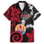 Tahiti Heiva Festival Hawaiian Shirt Floral Pattern With Coat Of Arms