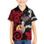 Tahiti Heiva Festival Kid Hawaiian Shirt Floral Pattern With Coat Of Arms