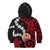 Tahiti Heiva Festival Kid Hoodie Floral Pattern With Coat Of Arms
