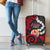 Tahiti Heiva Festival Luggage Cover Floral Pattern With Coat Of Arms