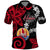 Tahiti Heiva Festival Polo Shirt Floral Pattern With Coat Of Arms
