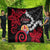 Tahiti Heiva Festival Quilt Floral Pattern With Coat Of Arms